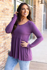 Load image into Gallery viewer, Long Sleeve Sarah Ruffle - Purple
