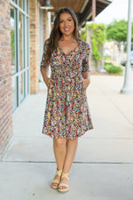 Load image into Gallery viewer, Taylor Dress - Mocha Floral
