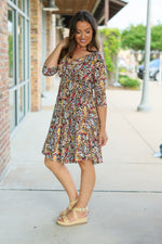 Load image into Gallery viewer, Taylor Dress - Mocha Floral
