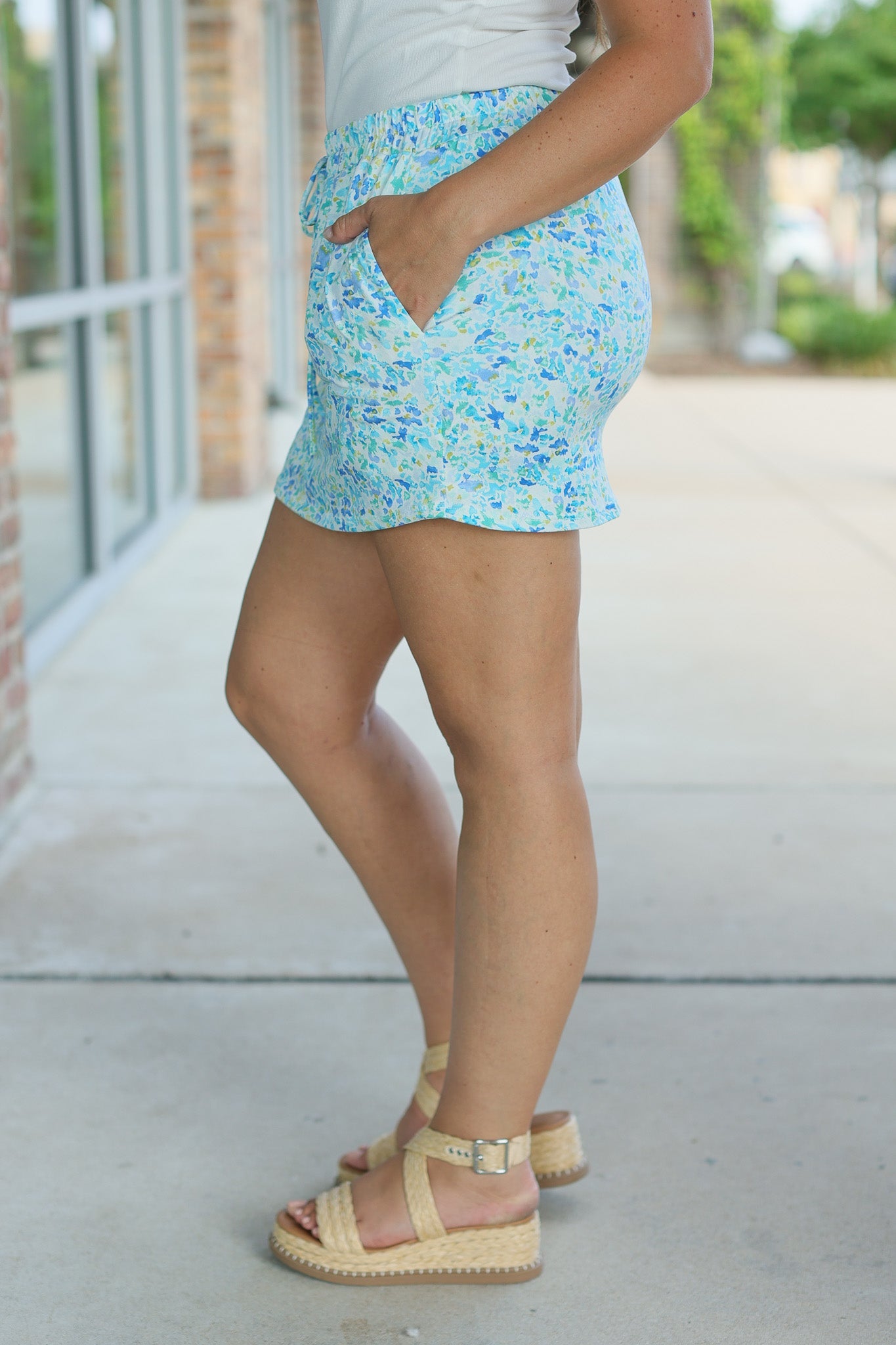 Sienna Skort - Aqua Micro Floral