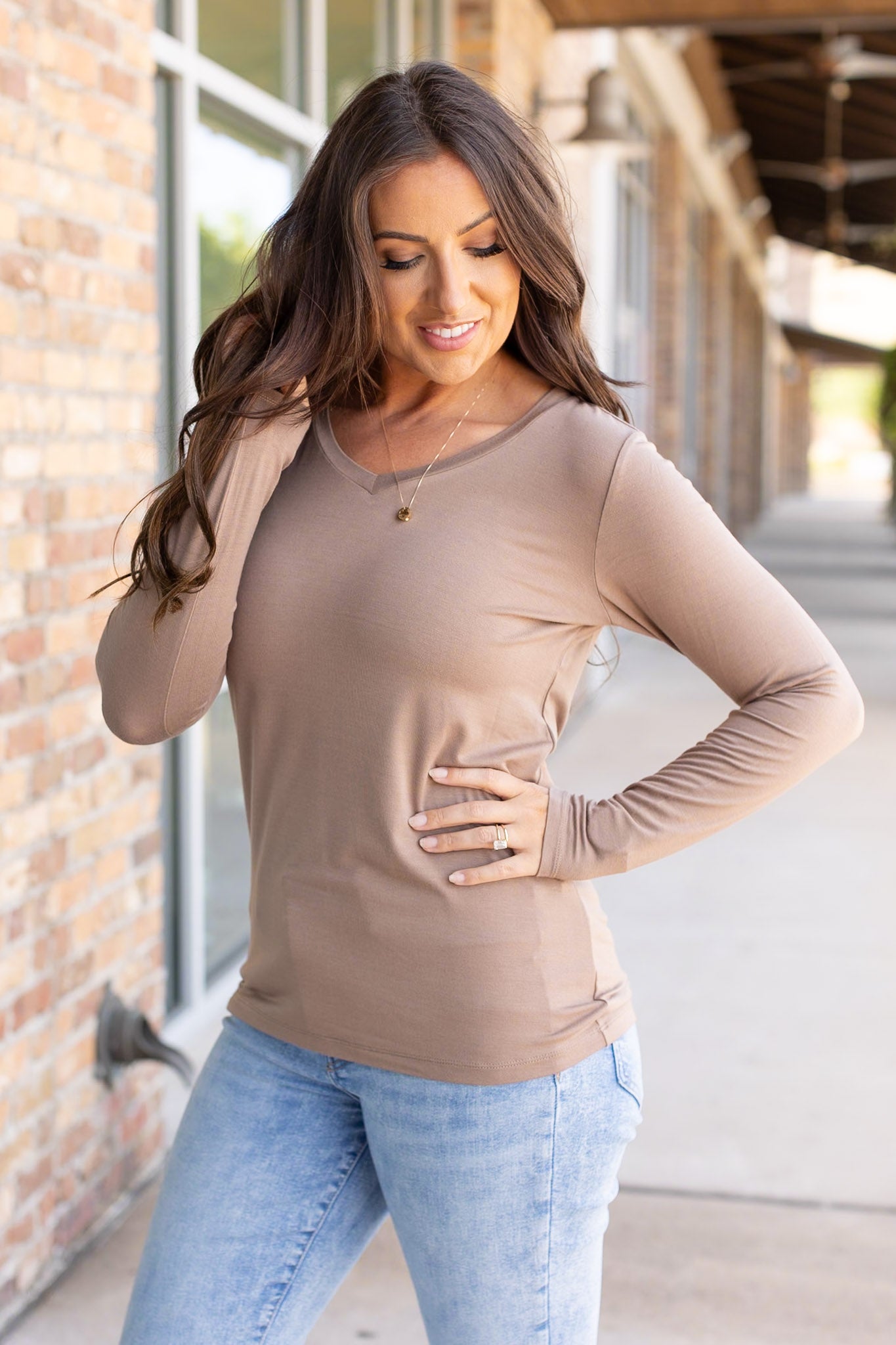 **Larissa Long Sleeve - Mocha