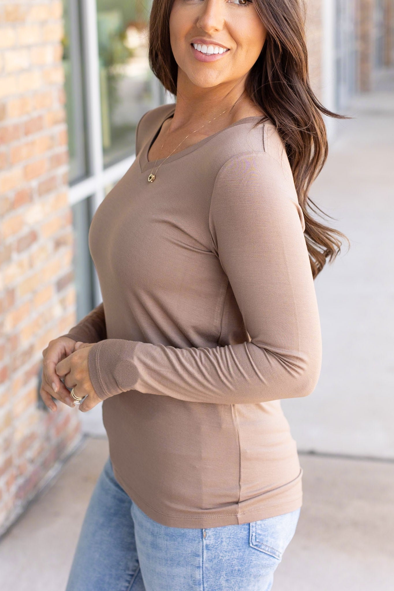 **Larissa Long Sleeve - Mocha