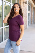 Load image into Gallery viewer, Sophie Pocket Tee - Burgundy
