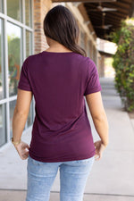 Load image into Gallery viewer, Sophie Pocket Tee - Burgundy
