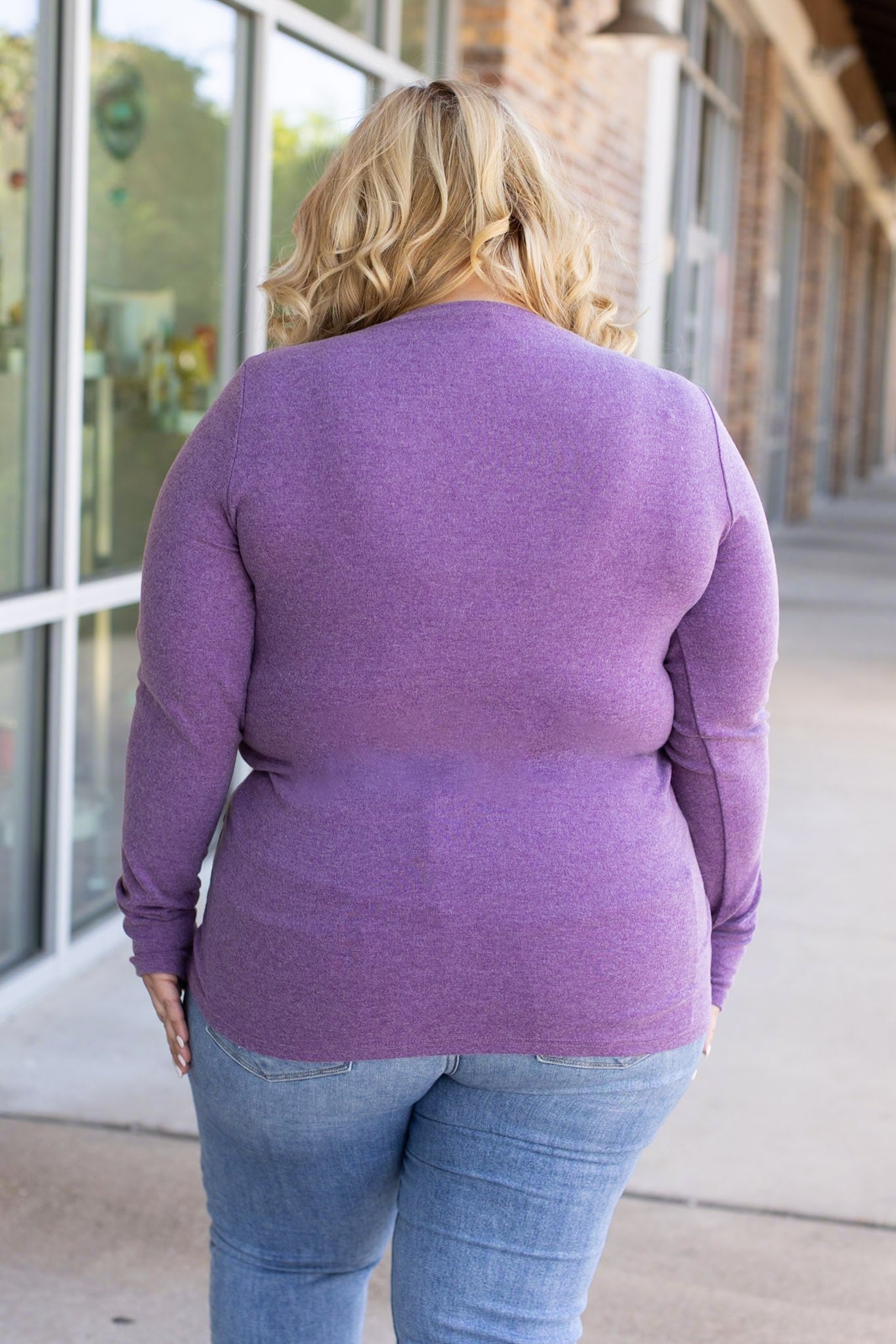 Leah Long Sleeve Top - Purple