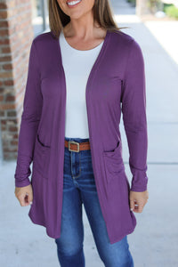 Classic Cardigan - Purple