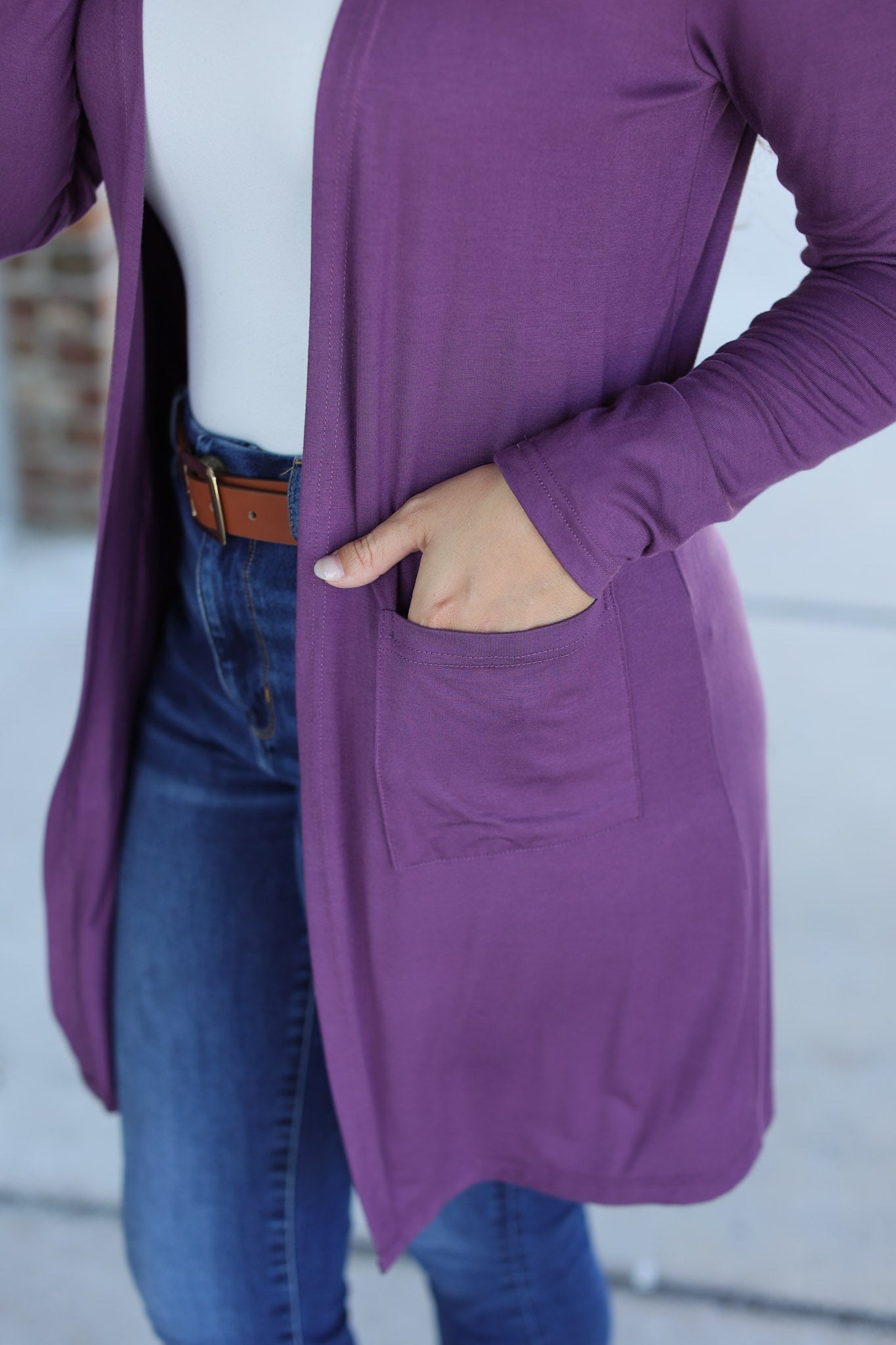 Classic Cardigan - Purple