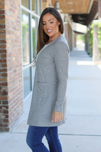 Classic Cardigan - Light Grey