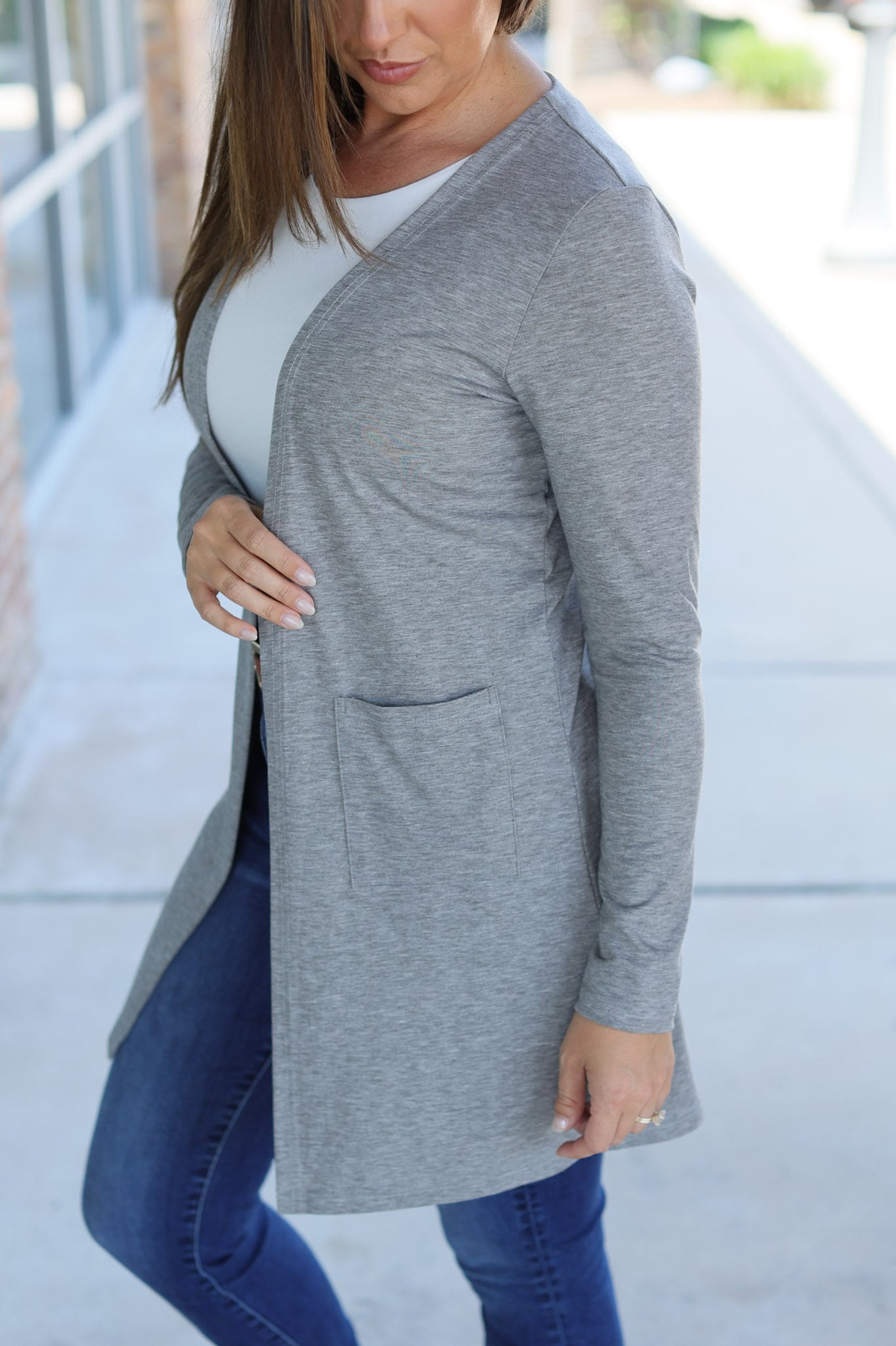 Classic Cardigan - Light Grey