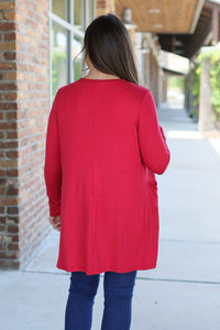 Classic Cardigan - Red