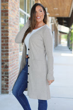 Load image into Gallery viewer, Knit Colbie Ribbed Cardigan - Mocha
