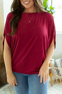 Darcy Dolman Top - Burgundy