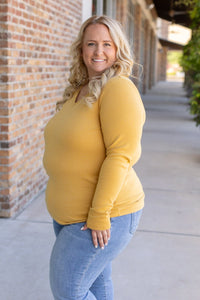 Leah Long Sleeve Top - Mustard