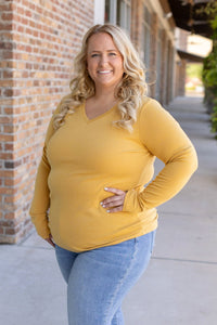 Leah Long Sleeve Top - Mustard