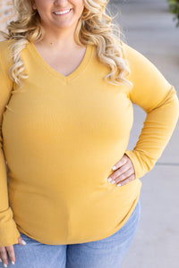 Leah Long Sleeve Top - Mustard