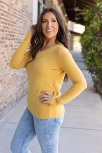 Leah Long Sleeve Top - Mustard