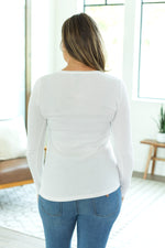 Load image into Gallery viewer, Harper Long Sleeve Henley - White
