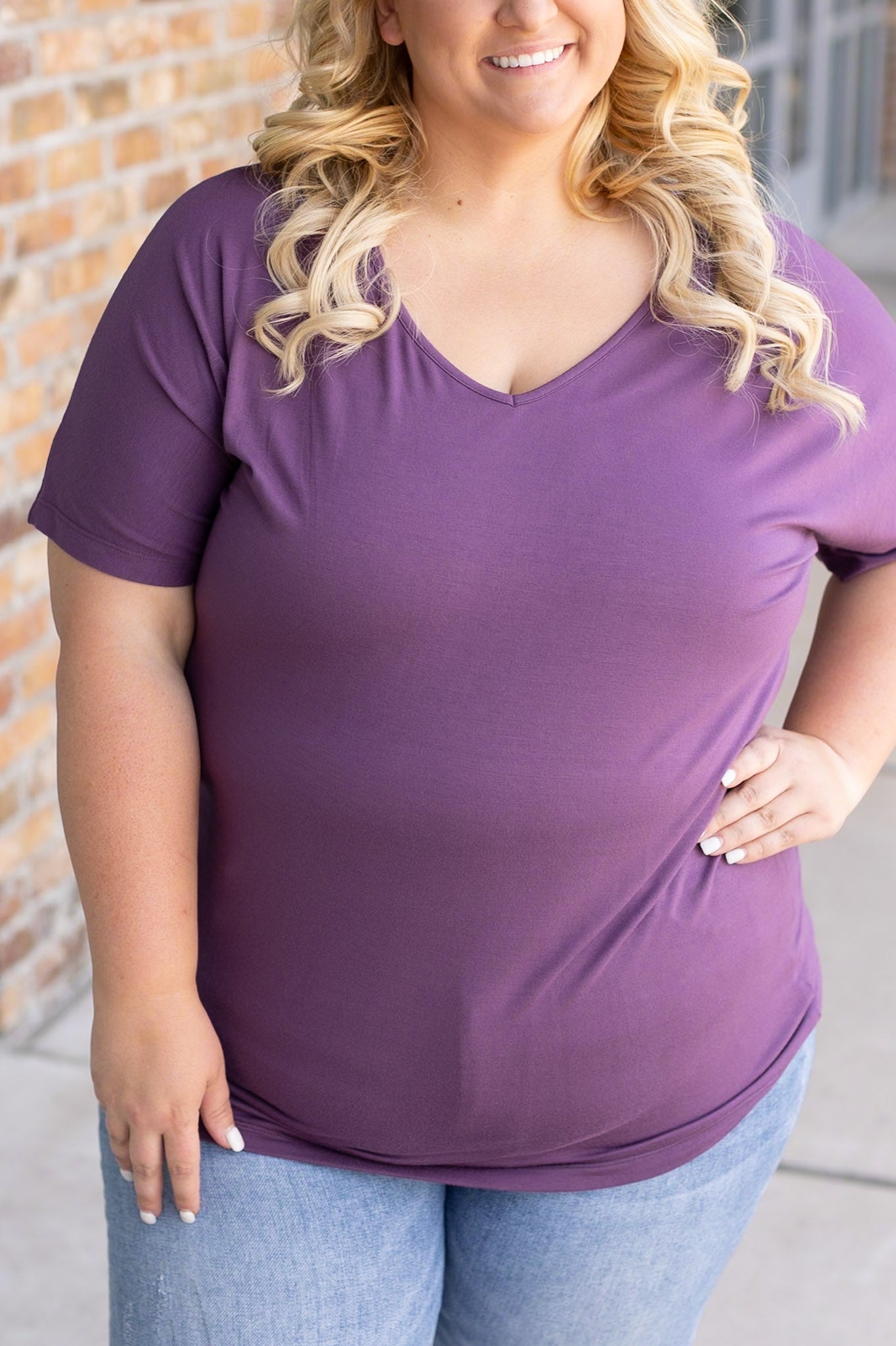 Chloe Cozy Tee - Purple