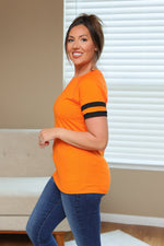 Load image into Gallery viewer, Kylie Tee - Cincinnati Orange and Black
