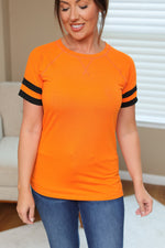 Load image into Gallery viewer, Kylie Tee - Cincinnati Orange and Black | Women&#39;s Top
