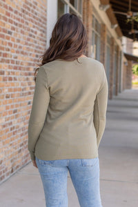 Harper Long Sleeve Henley - Olive