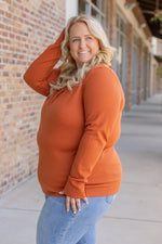 Load image into Gallery viewer, Harper Long Sleeve Henley - Pumpkin
