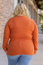 Load image into Gallery viewer, Harper Long Sleeve Henley - Pumpkin
