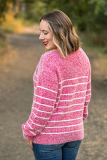 Load image into Gallery viewer, Cozy Striped Sweater - Red
