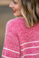 Load image into Gallery viewer, Cozy Striped Sweater - Red
