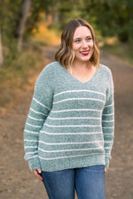 Load image into Gallery viewer, Cozy Striped Sweater - Green
