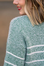 Load image into Gallery viewer, Cozy Striped Sweater - Green
