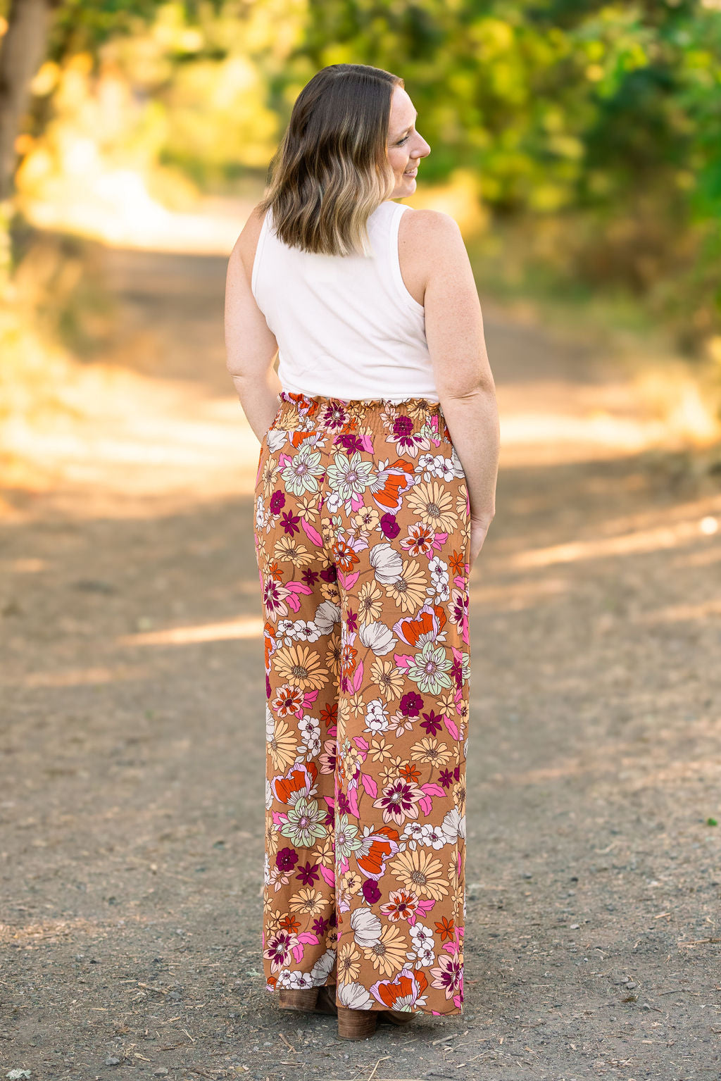 Presley Palazzo Pants - Boho Floral | Women's Wide-Leg Pants