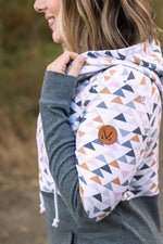 Load image into Gallery viewer, Hailey Pullover Hoodie - Geometric and Charcoal
