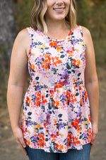 Load image into Gallery viewer, Renee Ruffle Tank - Fall Floral Leaves
