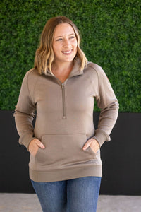 Scuba HalfZip Hoodie - Mocha