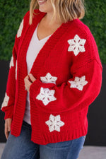 Load image into Gallery viewer, Snowflake Cardigan - Red
