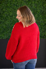 Load image into Gallery viewer, Snowflake Cardigan - Red
