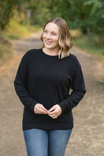 Load image into Gallery viewer, Corrine Ribbed Pullover Top - Black
