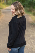 Load image into Gallery viewer, Corrine Ribbed Pullover Top - Black
