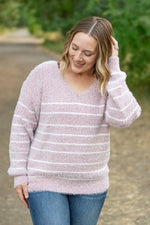 Load image into Gallery viewer, Cozy Striped Sweater - Mauve
