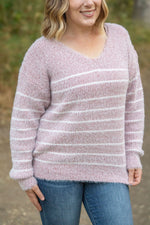 Load image into Gallery viewer, Cozy Striped Sweater - Mauve
