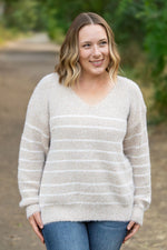 Load image into Gallery viewer, Cozy Striped Sweater - Natural
