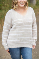 Load image into Gallery viewer, Cozy Striped Sweater - Natural
