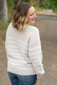 Cozy Striped Sweater - Natural