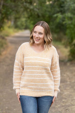 Load image into Gallery viewer, Cozy Striped Sweater - Mustard
