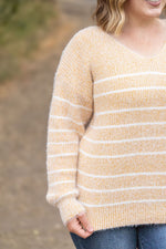 Load image into Gallery viewer, Cozy Striped Sweater - Mustard
