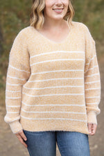 Load image into Gallery viewer, Cozy Striped Sweater - Mustard
