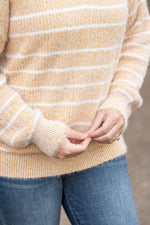 Load image into Gallery viewer, Cozy Striped Sweater - Mustard
