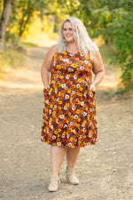 Load image into Gallery viewer, Bailey Dress - Brown Fall Floral
