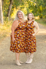 Load image into Gallery viewer, Bailey Dress - Brown Fall Floral
